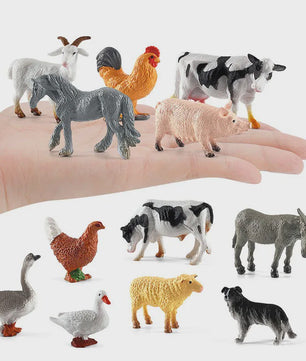 Plastic Dieren Speelgoed Collectie: Zee, Land & Insecten Miniatuur Set voor Kinderen