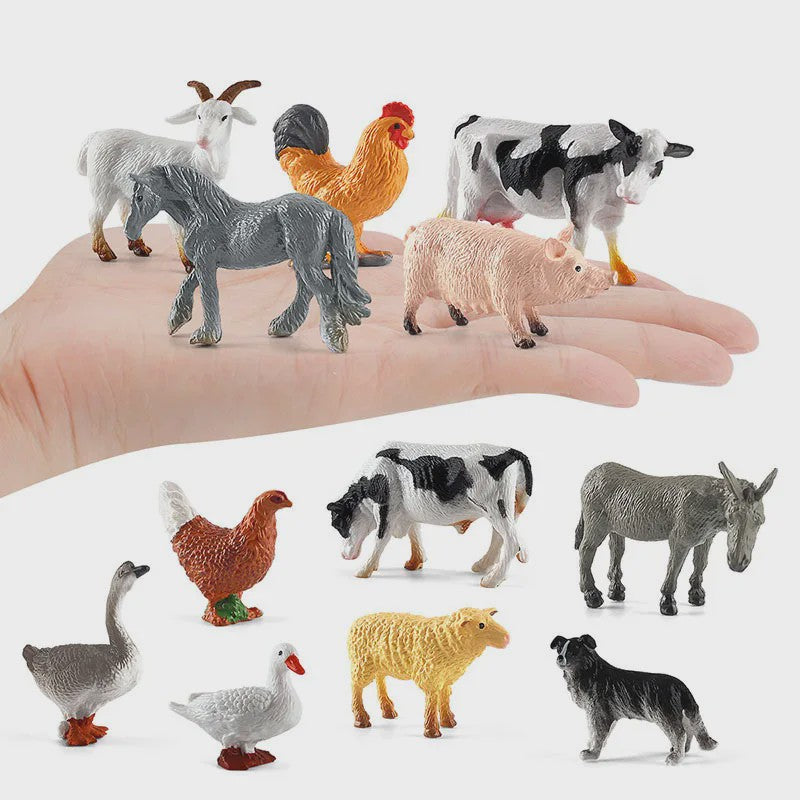 Plastic Dieren Speelgoed Collectie: Zee, Land & Insecten Miniatuur Set voor Kinderen