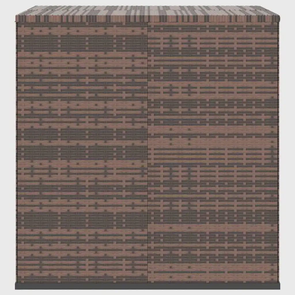 Bruine PE Rotan Kussenbox 100x97.5x104 cm - Weerbestendige Tuinopbergbox