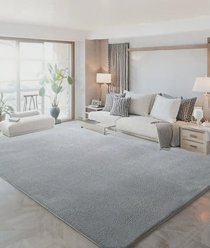 Zacht Coral Fleece Vloerkleed Grijs - Comfortabel voor Woonkamer, Slaapkamer & Kinderkamer