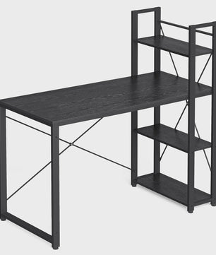 VASAGLE Bureau met Planken, 120/137.2 cm, Flexibele Plaatsing Planken