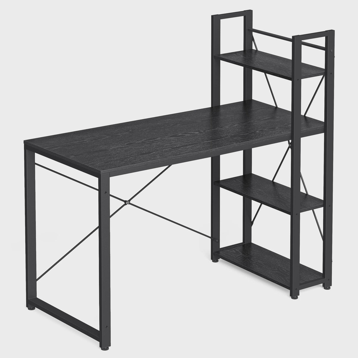 VASAGLE Bureau met Planken, 120/137.2 cm, Flexibele Plaatsing Planken