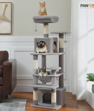 Grote Kattenboom met Krabpalen, Hangmat en Speeltjes - Meerdere Niveaus