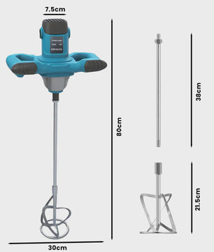 Krachtige Elektrische Handmixer met 6 Snelheden voor Verf, Cement, Plamuur en Meer