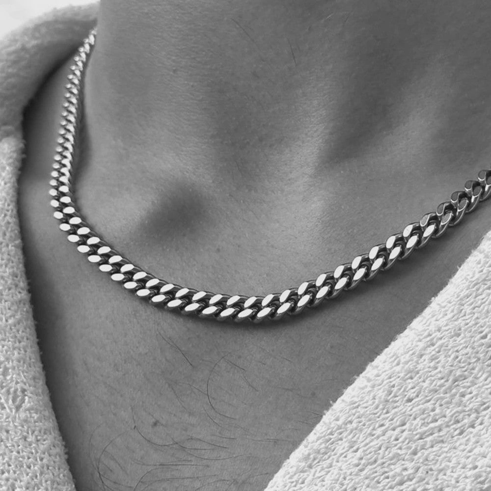Vnox RVS Kubaanse Ketting voor Heren & Dames - 3/5/7/9mm Breed, Waterdicht & Hypoallergeen