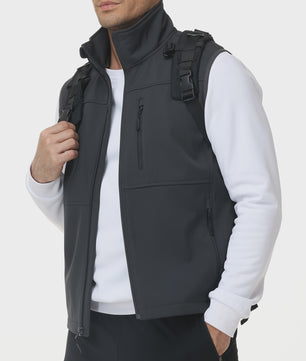 Heren Winddicht Softshell Vest - Comfortabele Mouwloze Sportjas voor Outdoor & Fietsen