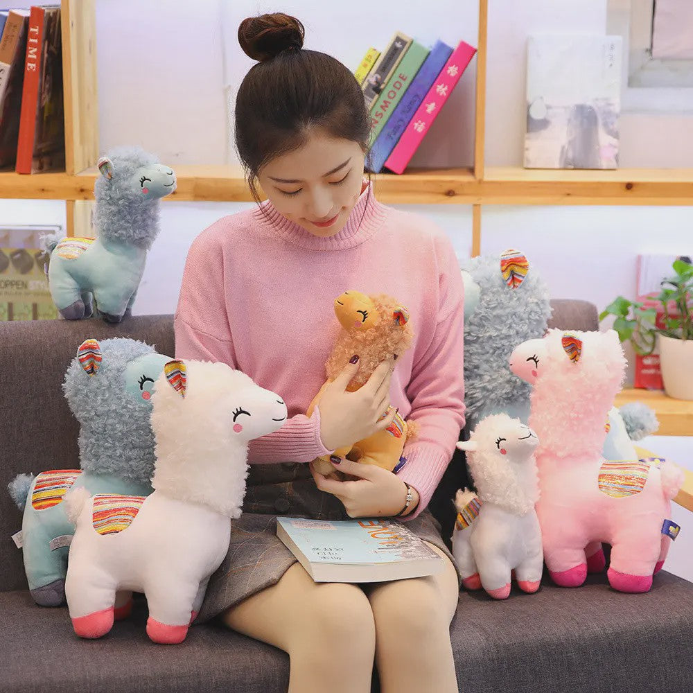 Schattige Alpaca Lama Pluche Knuffel - 25cm Zacht Speelgoed voor Kinderen en Decoratie