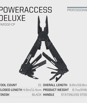 SOG PowerAccess Deluxe 21-in-1 Professioneel Multitool met Schede
