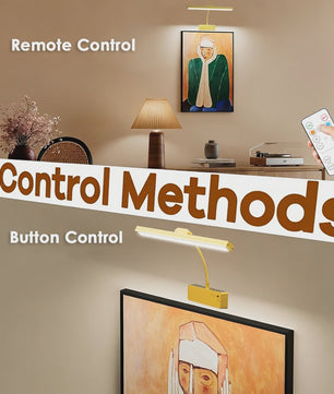 Gouden LED Wandlamp met Afstandsbediening - 3 Kleuren & Dimbaar
