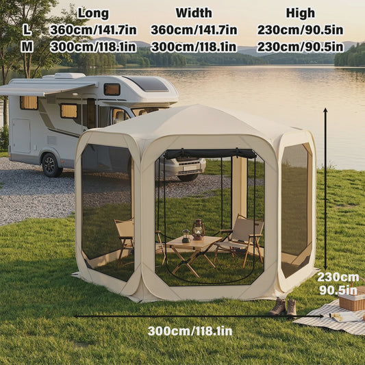 Pop-Up UV Beschermende Tent - Zonwering voor Strand, Tuin & Camping met Opbergzak