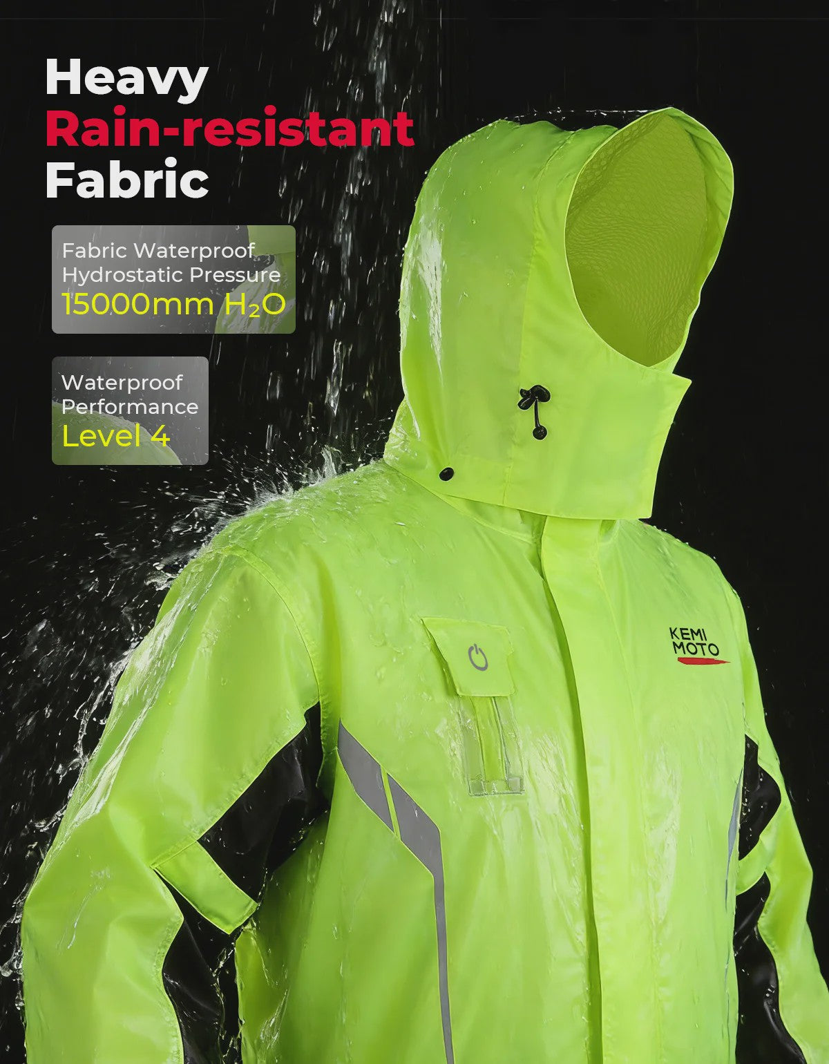 Waterdichte Motor Regenpak Set - Winddicht, Ademend & Reflecterend