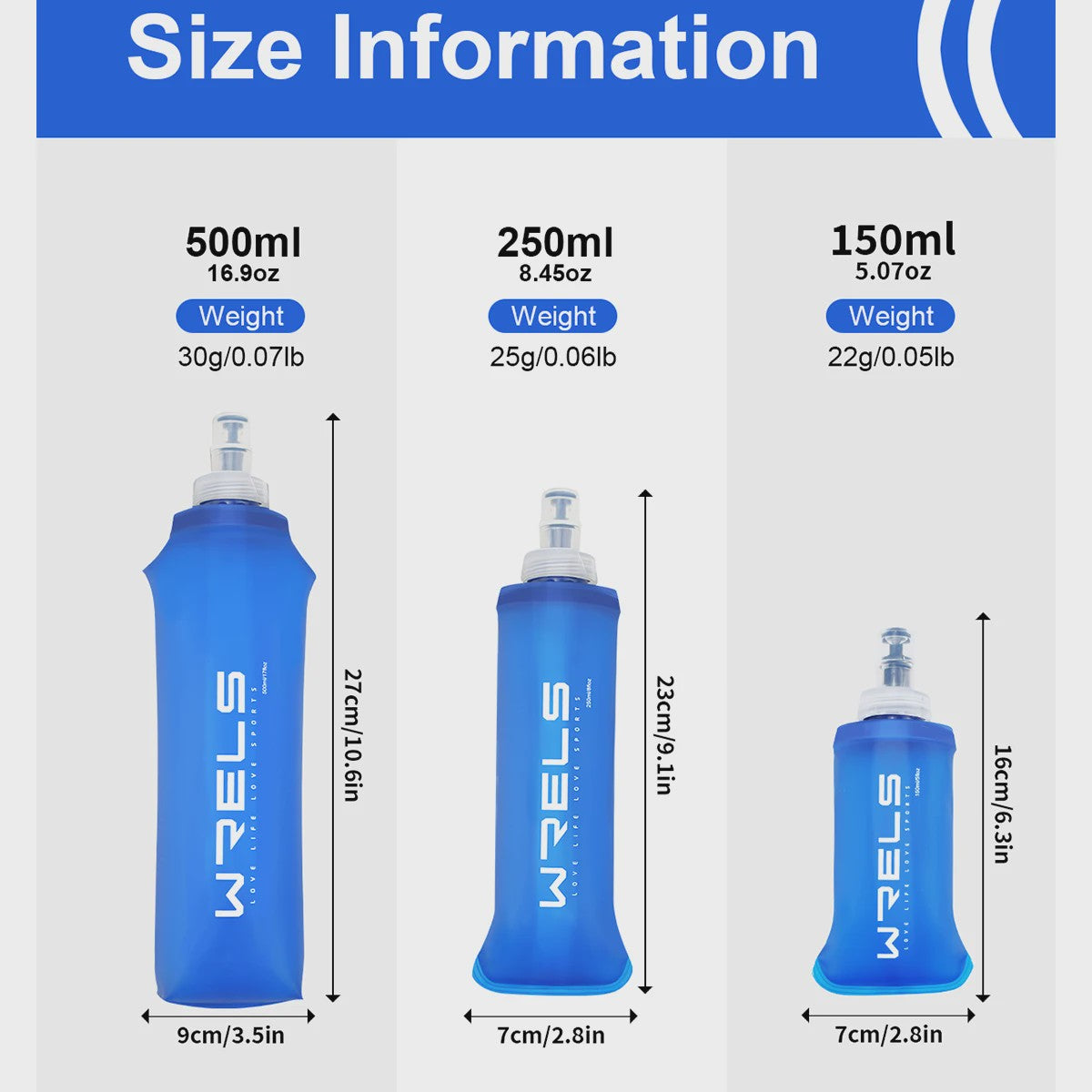 Opvouwbare Siliconen Waterfles - 150ml, 250ml, 500ml - Ideaal voor Sport & Outdoor