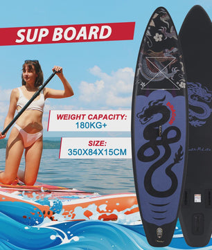 Feath-R-Lite Dragon Inflatable SUP Board 350cm - Compleet met Peddel, Pomp & Accessoires - 180kg Draagvermogen