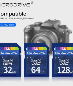 Snelle SD Kaart (16GB-256GB) - Class 10 SDHC/XC Geheugenkaart voor Camera's