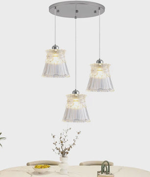 Koperkleurige Glazen Hanglamp - Stijlvolle LED Plafondlamp voor Woonkamer, Slaapkamer & Keuken
