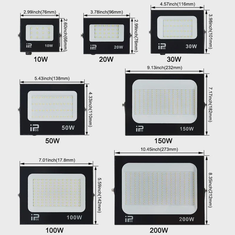 Krachtige LED Floodlight 100W-200W - Waterdicht IP66 Buitenverlichting