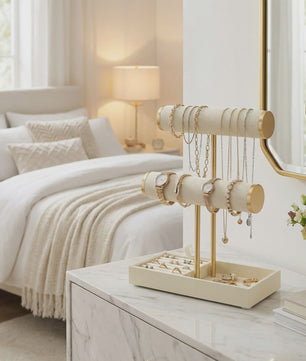 SONGMICS Sieraden Organizer met 3 etages en fluwelen afwerking
