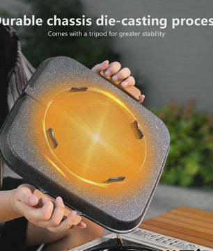 Vierkante BBQ Grill Pan - Non-stick & Draagbaar voor Buiten & Binnen