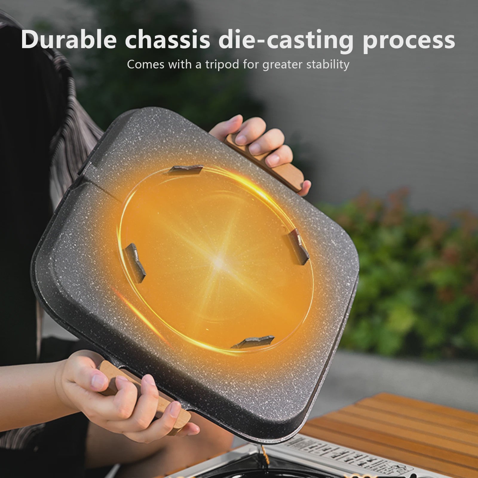 Vierkante BBQ Grill Pan - Non-stick & Draagbaar voor Buiten & Binnen