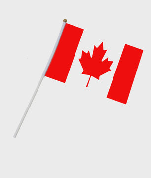 5x Canadese Vlaggetjes met Stokje - 14x21cm Mini Canada Vlaggen