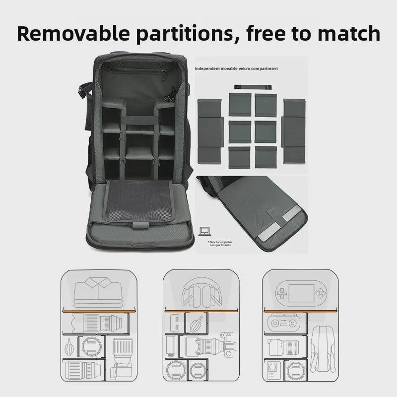 Waterdichte Fototas Rugzak - Retro Stijl, Grote Capaciteit voor Camera & Laptop
