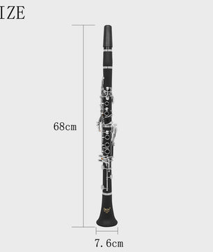 Bb Klarinet 17 Toetsen Zwart Bakeliet Houtblazer Muziekinstrument Set