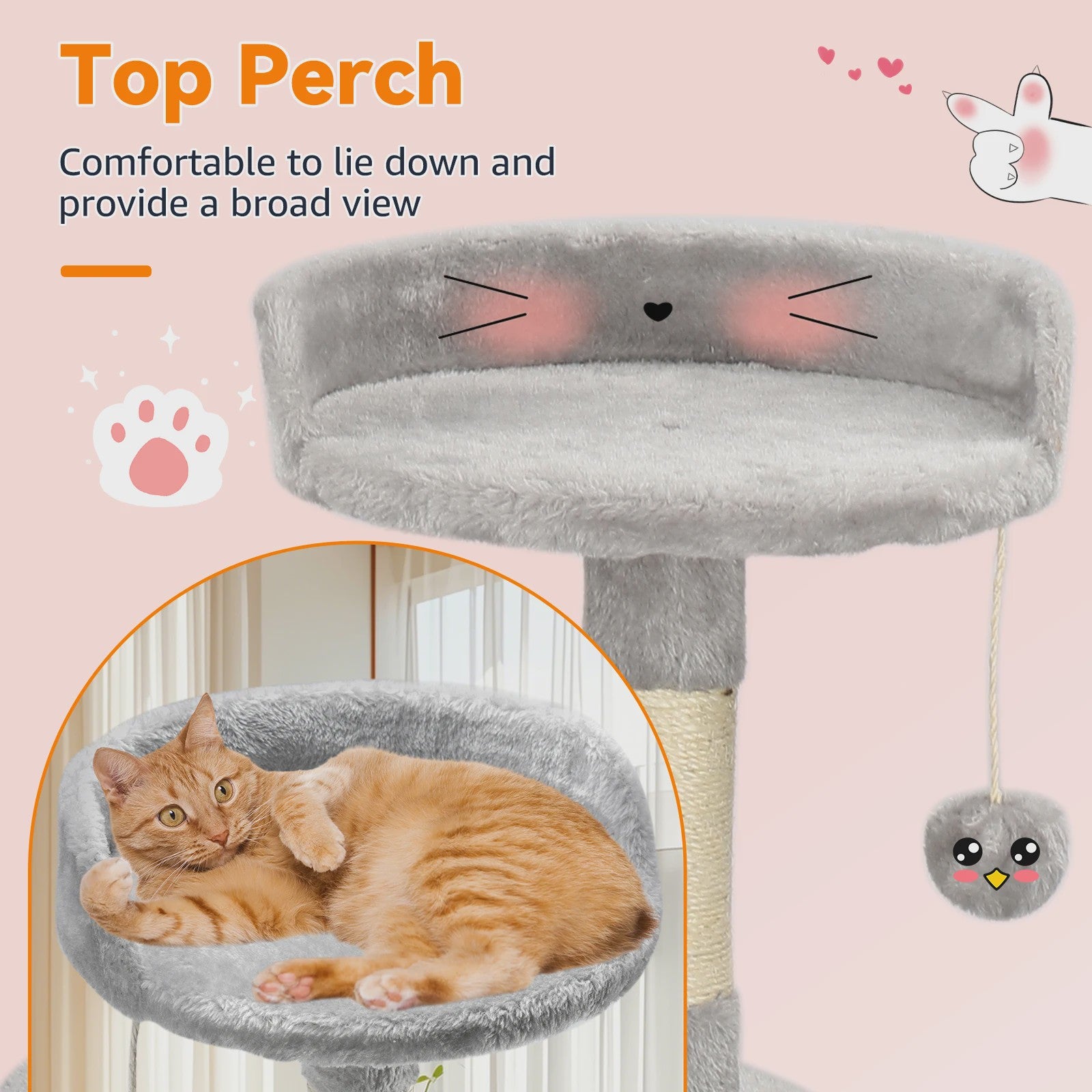 Luxe Kattenboom met Krabpalen, Huisje en Speeltjes - Multi-Level Kattenhuis