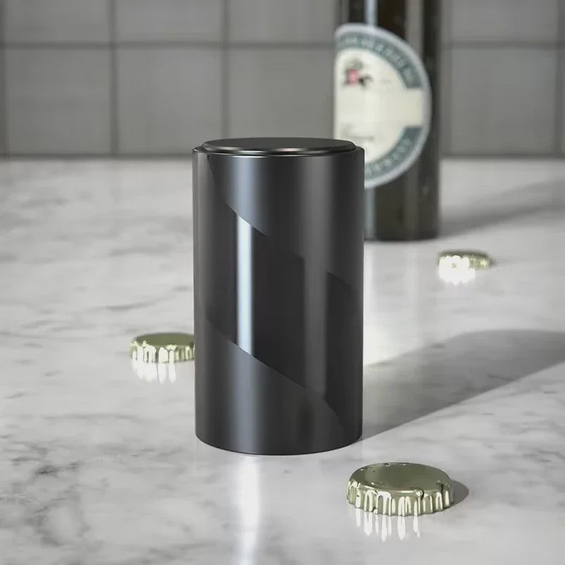 Automatische Flesopener Zwart - Magnetische RVS Bieropener voor Bar
