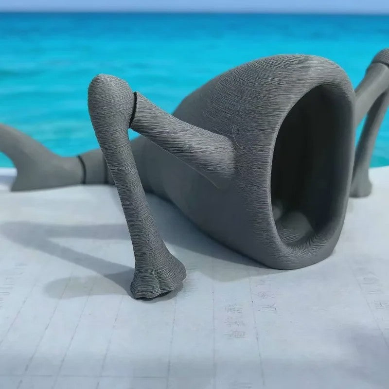 3D Geprinte Zeemonster Actiefiguur - Flexibel Speelgoed & Decoratie