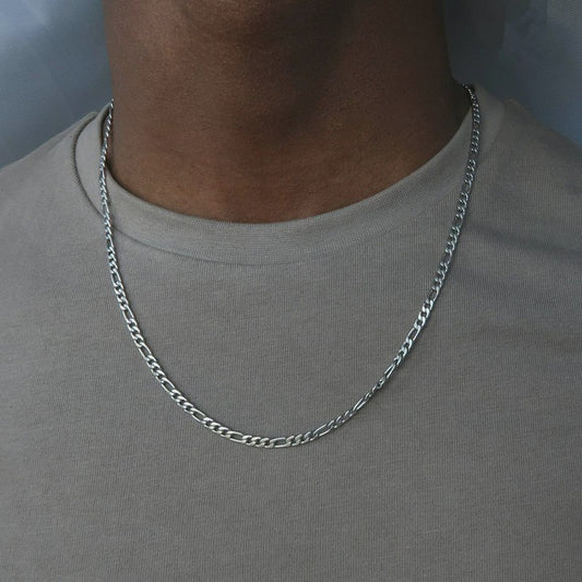 Heren Figaro Ketting - Stoer RVS Punk Hiphop Sieraden Cadeau