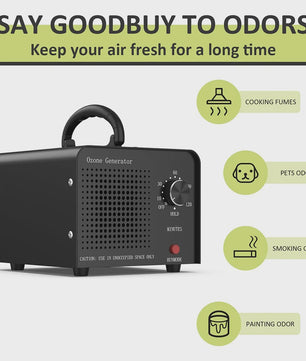 Krachtige Ozon Generator 60000mg/h - Luchtzuiveraar voor Huis, Kantoor & Auto