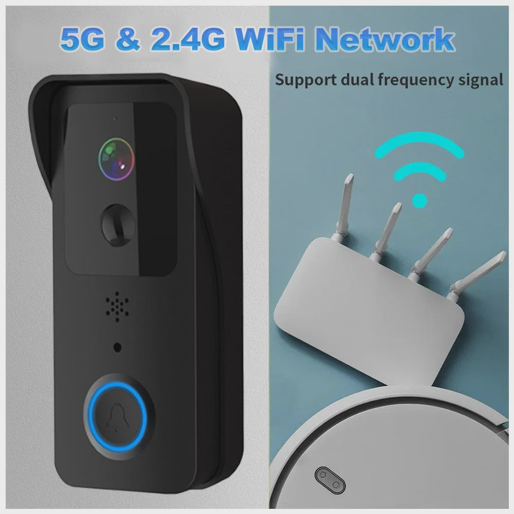 Slimme WiFi Video Deurbel met 1080P Camera, Tweeweg Audio & Nachtzicht - Tuya App
