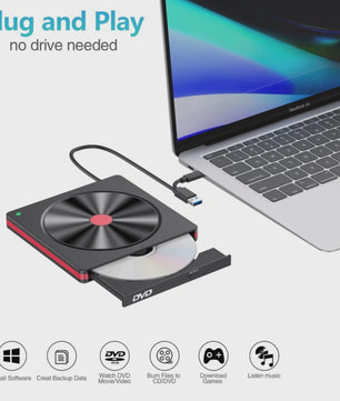 Externe USB 3.0 CD/DVD Brander & Lezer voor Laptop en PC