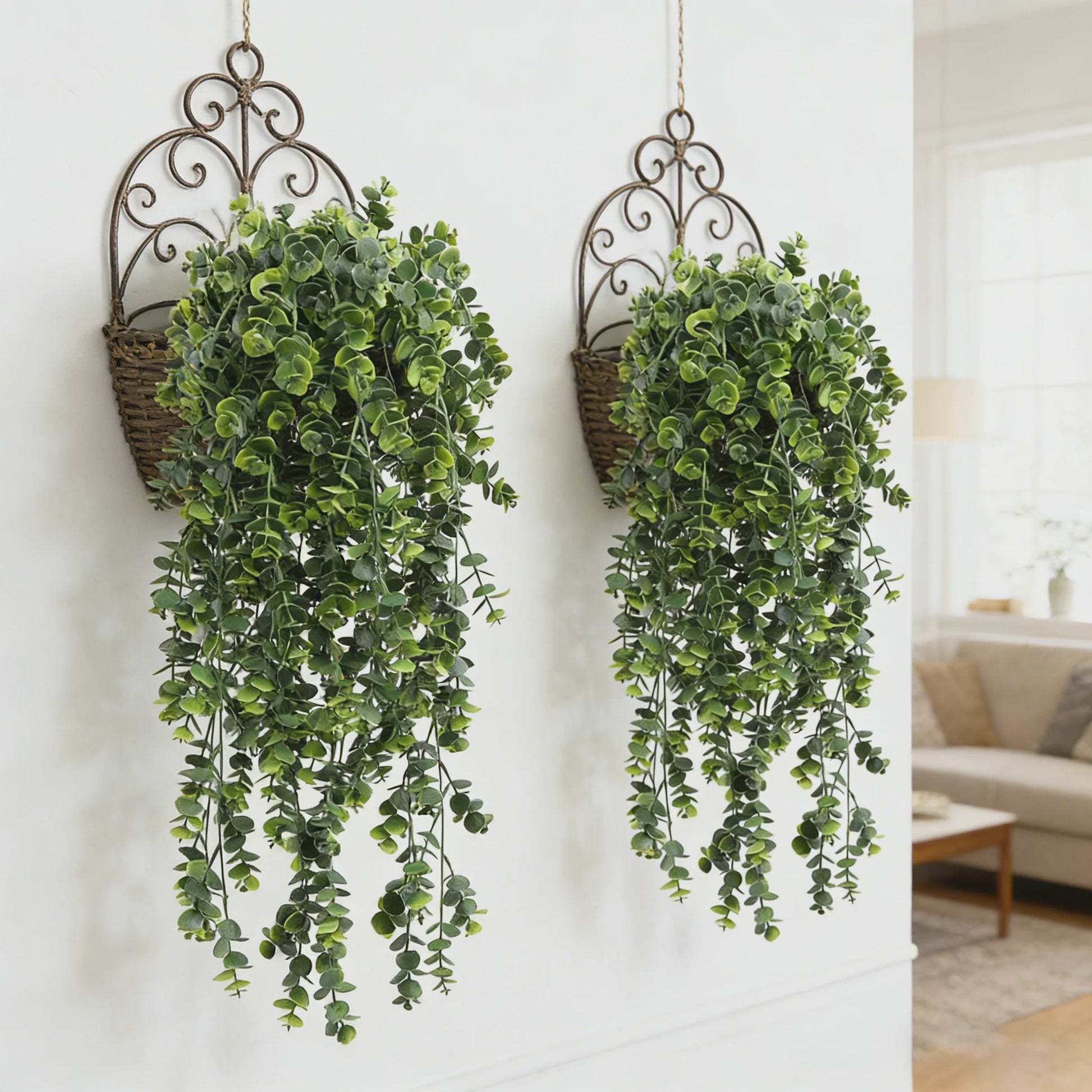 Kunst Eucalyptus Slinger - Hangplant Nep Groen voor Binnen & Buiten Decoratie