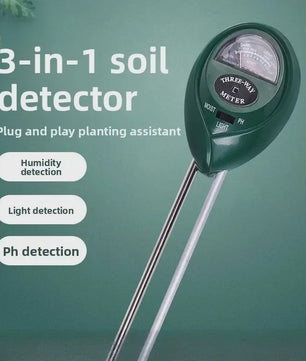 3-in-1 Bodemmeter: Vochtigheid, Licht & pH Tester voor Tuinplanten