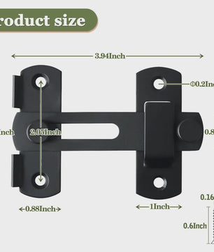 Robuuste Schuifdeur Sluiting voor Barn Doors, Kasten & Ramen - Babyveiligheid