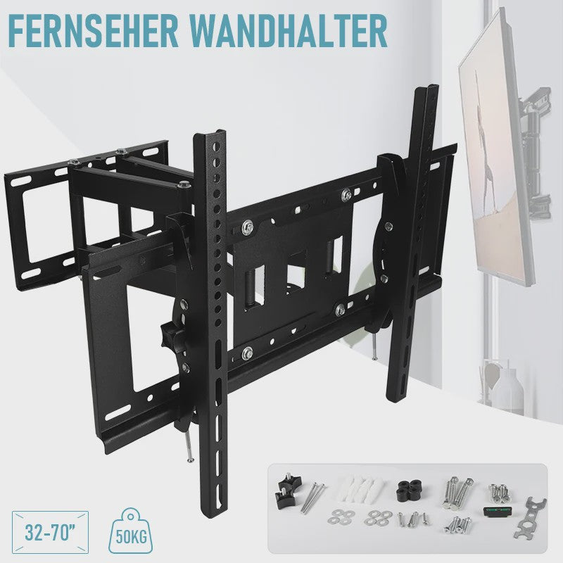 Volledig Beweegbare TV Muurbeugel voor 32-70 inch TV's - Draai, Kantel & Horizontaal Verstelbaar met Scharnierende Armen