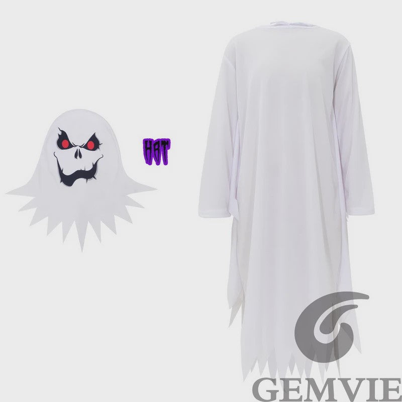 Spook Kostuum Kinderen - Eng Spook Halloween Verkleedpak met Masker