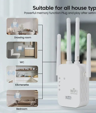 300Mbps WiFi Repeater - Versterk je Draadloze Netwerk voor Langere Afstand