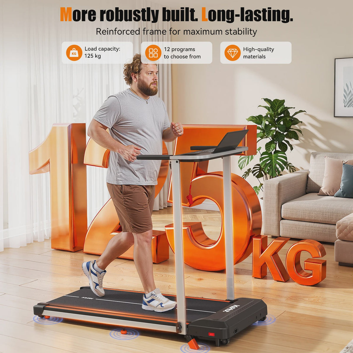 KeHot Opvouwbare Loopband met Bluetooth APP, 1-12 km/u, Incline, 125kg Capaciteit