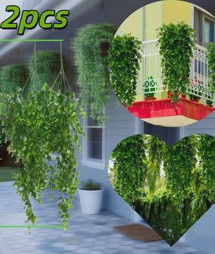 Set van 4 Kunstplanten Eucalyptus - Hangplanten met UV-bestendigheid voor Buiten & Binnen Decoratie