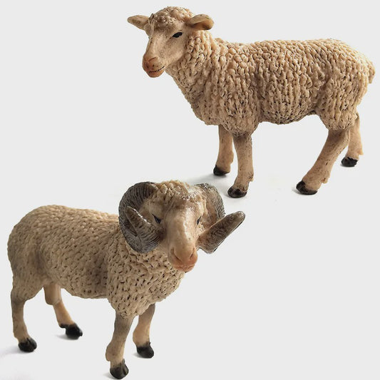 Realistisch Sierfiguur Schaap of Geit - Boerderijdier Model voor Miniatuur Tuin & Huisdecoratie