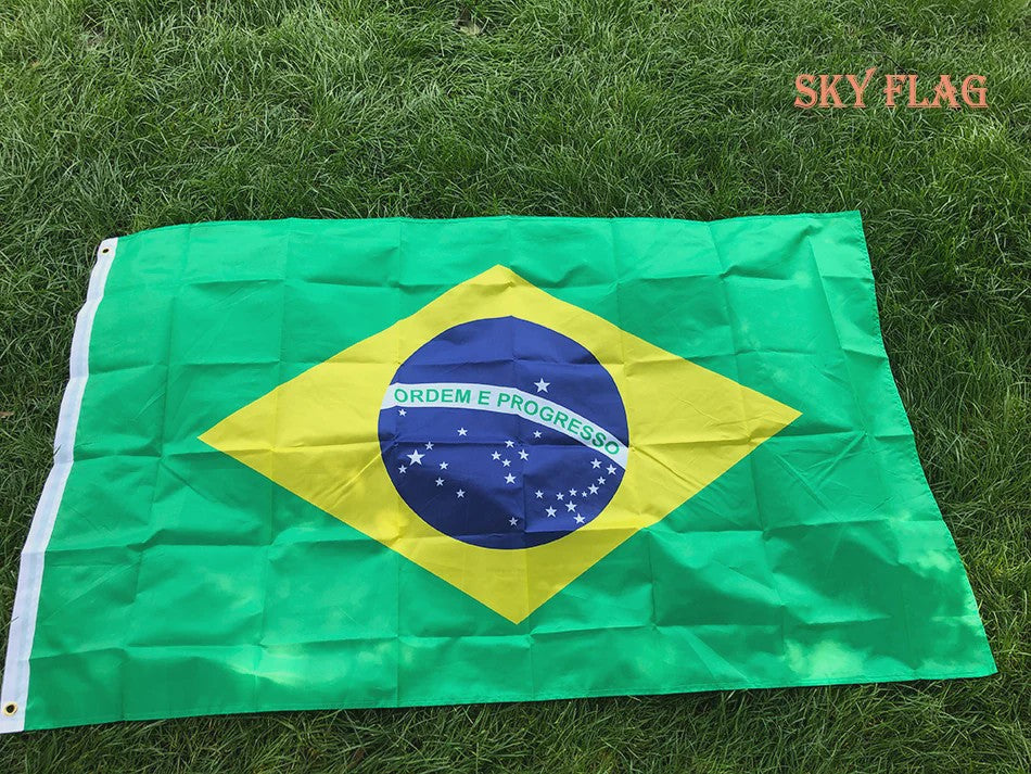Braziliaanse Vlag 60x90cm & 90x150cm - Polyester Digitale Print