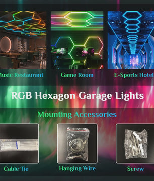 RGB Hexagon Muurverlichting met App Bediening - Sfeervolle Verlichting voor Gaming, Bar & Meer