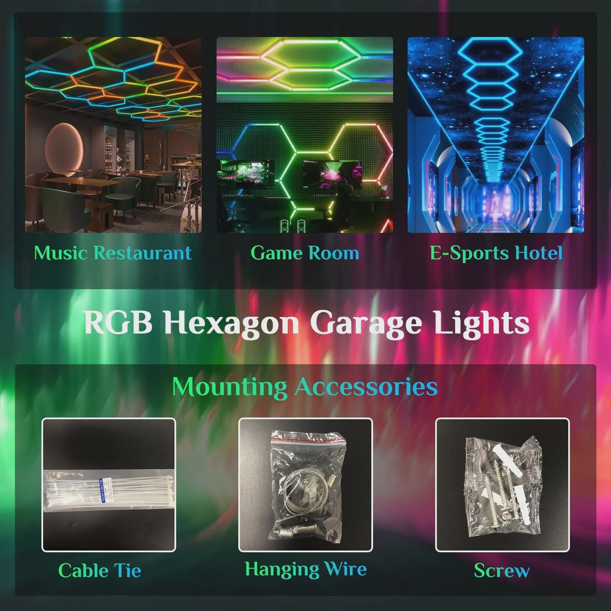 RGB Hexagon Muurverlichting met App Bediening - Sfeervolle Verlichting voor Gaming, Bar & Meer