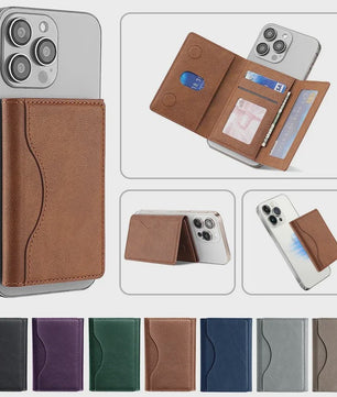Magnetische Kaarthouder voor iPhone - PU Leer, Magsafe Compatibel