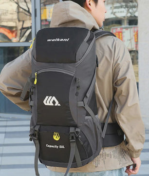 50L Waterdichte Reisrugzak - Grote Outdoor Backpack voor Kamperen, Wandelen & Klimmen