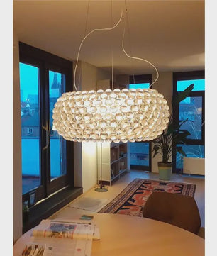 Foscarini Caboche Hanglamp - Luxe Acryl Bol Pendel voor Woonkamer, Eetkamer & Slaapkamer