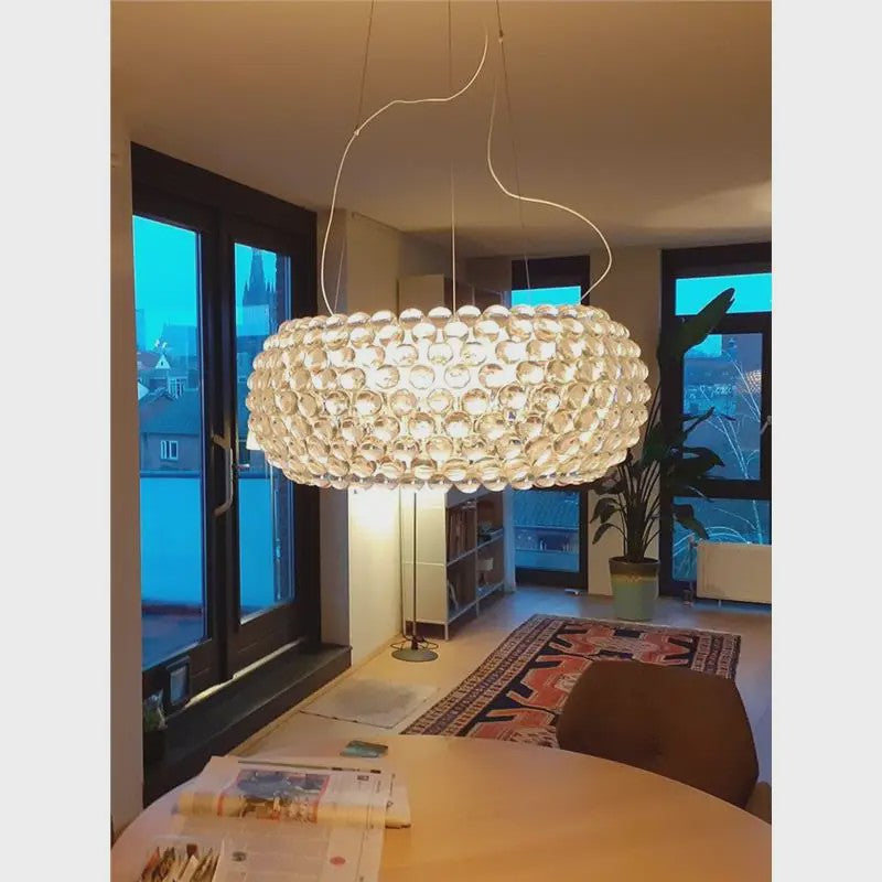 Foscarini Caboche Hanglamp - Luxe Acryl Bol Pendel voor Woonkamer, Eetkamer & Slaapkamer