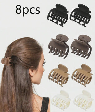 Set van 3 of 12 Matte Mini Klipjes voor Dun Haar - 4 cm - Antislip Haaraccessoires